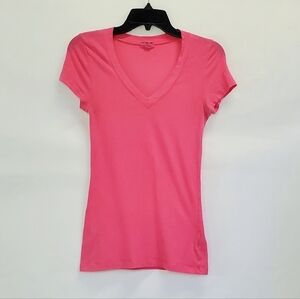 Zenana Solid Hot Pink Short Sleeve Shirt